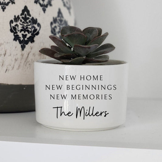 New Home, New Memories, New Beginnings, Closing Gift, Realtor Gift, Housewarming, Personalized Planter