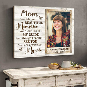 Custom Loss Of Mom Photo Canvas, Mom Memorial Gifts, In Loving Memory of Mom, For Lost Loved One, Mother's Day Memorial Gifts