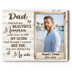 Personalized Loss of Father Canvas, You Left Me Dad Memorial Gift, Loss Of Dad Gift, Father s Day Memorial Canvas, In Memory of Dad