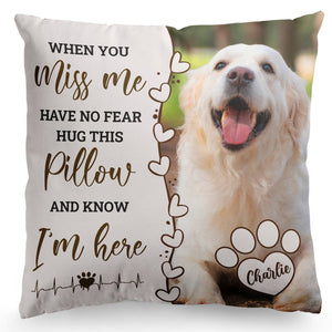 Custom Photo Pet Pillow Memorial, Loss of Pet Sympathy Gift with Pet's Picture, Pet Loss Gift for Pet Lover il_1588xN.5779745374_5gno.jpg?v=1712200358