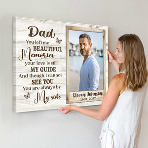 Personalized Loss of Father Canvas, You Left Me Dad Memorial Gift, Loss Of Dad Gift, Father s Day Memorial Canvas, In Memory of Dad