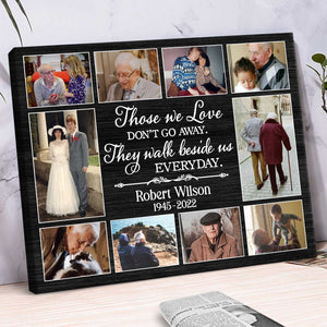 Custom Memorial Photo Canvas Loss of Loved One, Pictures With Deceased Loved One, Remembrance Photo Collage Someone In Heaven