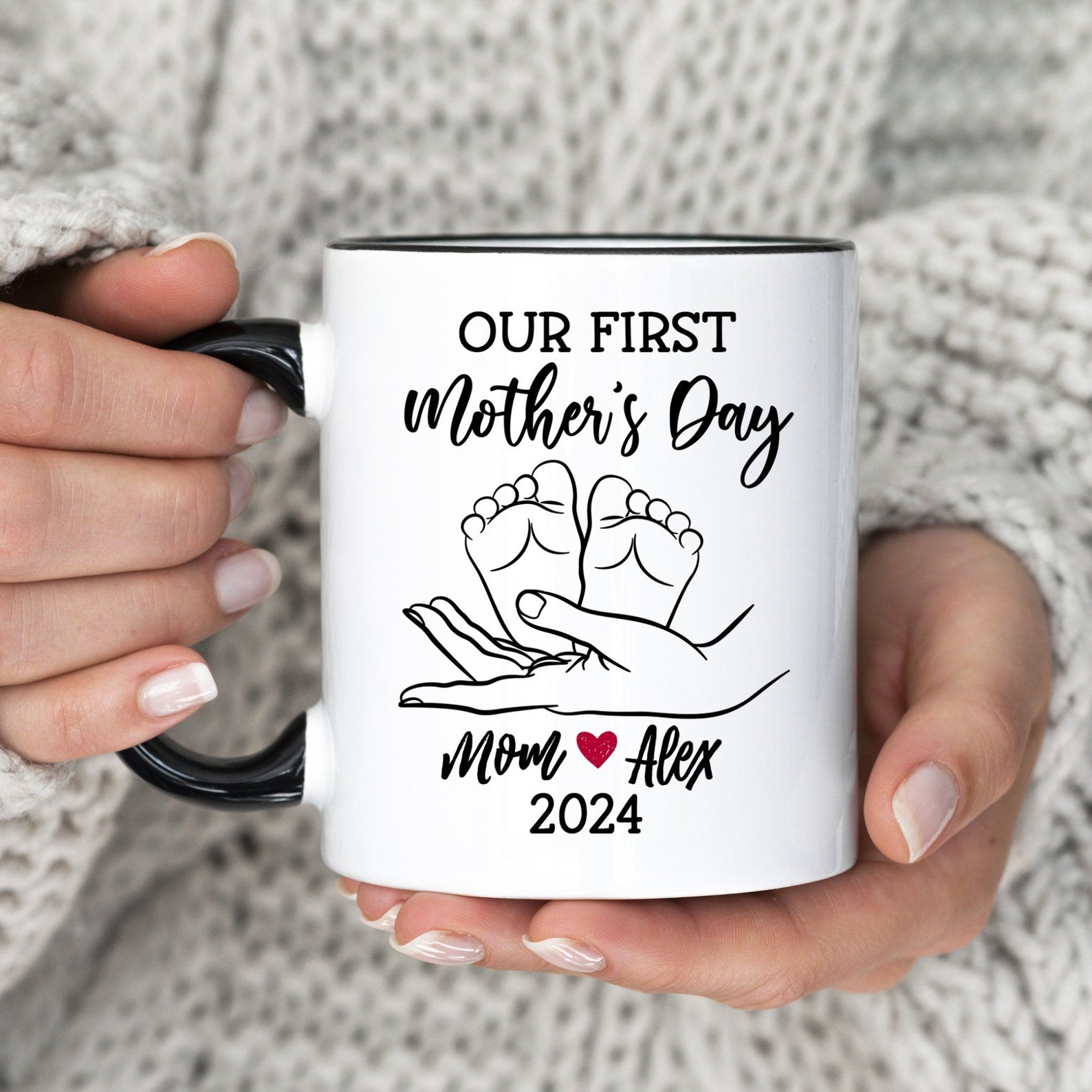 Our First Mother's Day Mug Personalized Name Mug For Mom First Time Mom Gifts First Mother's Day Gifts From Baby