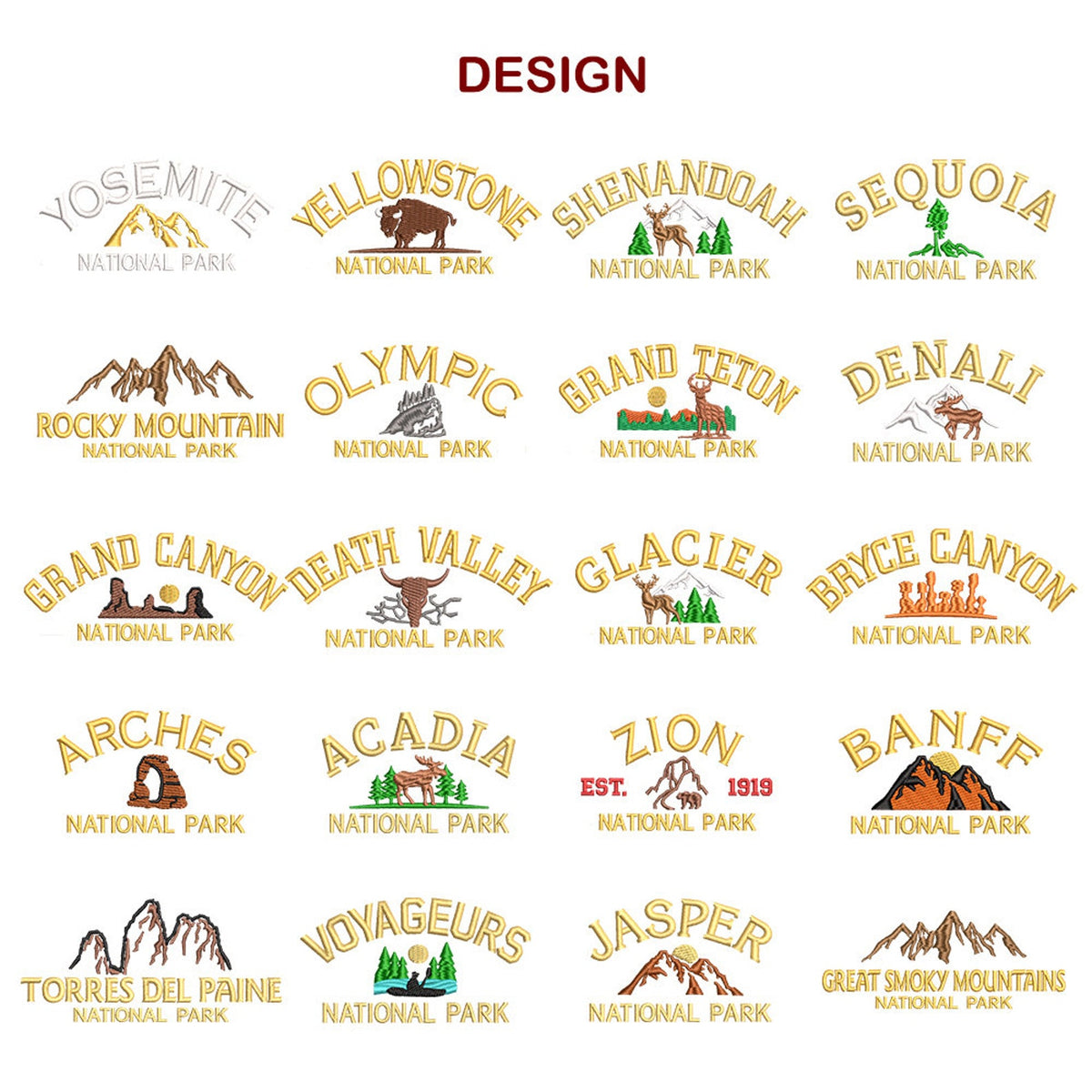 National Park Embroidered Cap Washed Cap Park Hat Travel Hat Baseball Hat Nature hat Camping Hat Road Trip Hat Mountain Hat Hiking Cap