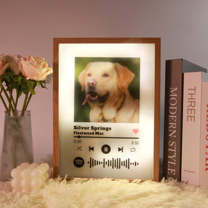 Personalized Lighting Frame Canvas, Light-Up LED Painting, Pet Photo Light, Custom Photo Music LED Light