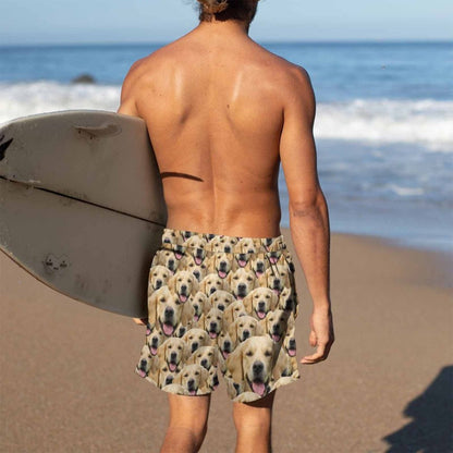 Custom Face Swim Shorts for Dad/Husband/Boyfriend, Personalized Photo Swimwear, Photo Swim Trunks, Picture Shorts Gift for Bachelor party