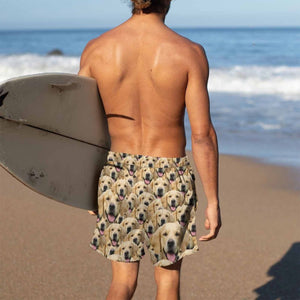 Custom Face Swim Shorts for Dad/Husband/Boyfriend, Personalized Photo Swimwear, Photo Swim Trunks, Picture Shorts Gift for Bachelor party