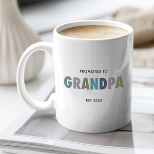 Pregnancy Announcement Grandparent Mug Set, Promoted from Parents to Grandparents, Personalized Gift for New Grandma Grandpa Mug Set