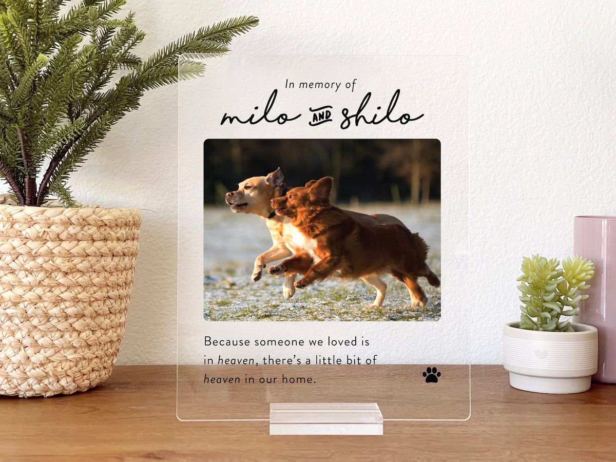 Pet Memorial Gift Personalized Acrylic Plaque, Pet Memorial Keepsake, Pet Bereavement Gift, Dog Cat Loss Sympathy Gift