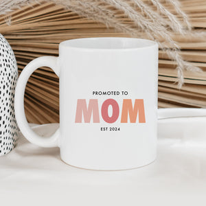 Pregnancy Announcement Grandparent Mug Set, Promoted from Parents to Grandparents, Personalized Gift for New Grandma Grandpa Mug Set