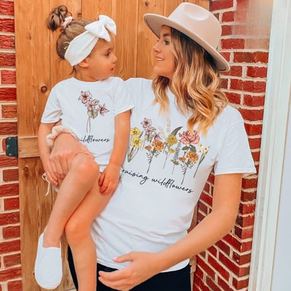 Mama and Baby Shirt, Matching Shirts, Raising Wildflowers, Mommy and Me Toddler Tee, Mommy and Daughter Matching, New Mom Shirt, Mom Onesie