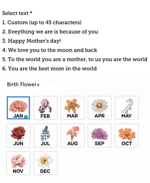 Customizable Heartwarming Memories, Birth Month Flower, Photo Upload Personalized LED Night Light, Mother's Day Gift