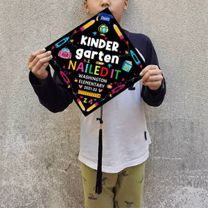 Personalized Kindergarten Graduation Cap Topper, Kindergarten Nailed It Cap Topper, Custom Grad Topper for Kids, Class Of 2025