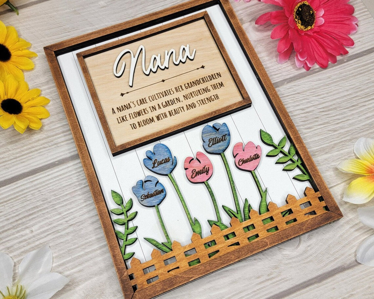 Mother s Day Gift Set - Mom Garden Sign and Mom Key Chain - Personalized Gift For Mom - Mom Puzzle Piece Sign - Mother's Day