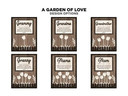 Mother s Day Gift Set - Mom Garden Sign and Mom Key Chain - Personalized Gift For Mom - Mom Puzzle Piece Sign - Mother's Day