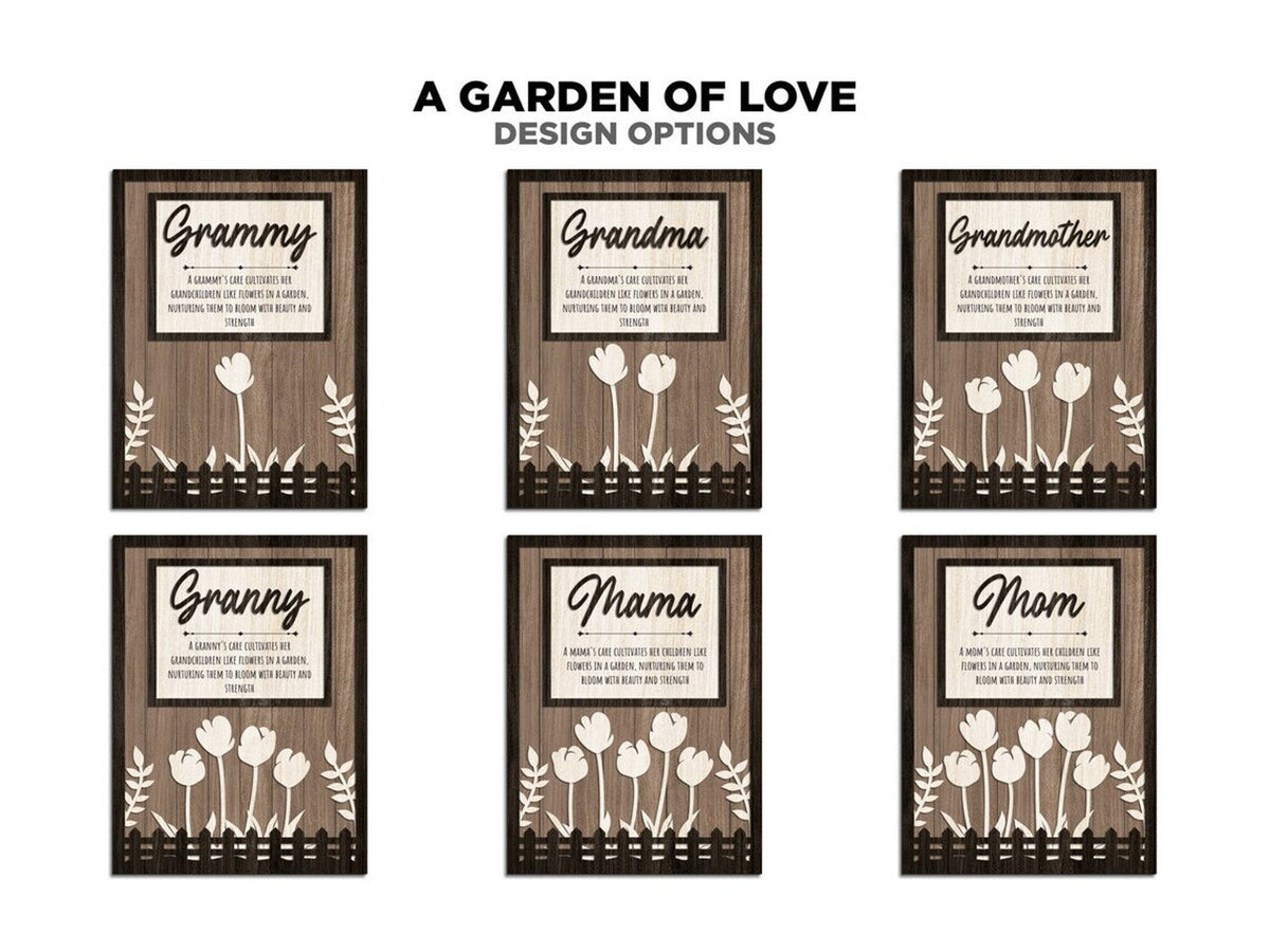 Mother s Day Gift Set - Mom Garden Sign and Mom Key Chain - Personalized Gift For Mom - Mom Puzzle Piece Sign - Mother's Day