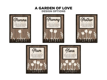 Mother s Day Gift Set - Mom Garden Sign and Mom Key Chain - Personalized Gift For Mom - Mom Puzzle Piece Sign - Mother's Day