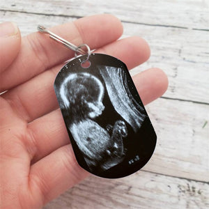 Personalized Ultrasound Keychain,Daddy Carry Me Too Gift, Bump keyring,Dad to be Gift, Sonogram Dad Birthday Gift from Bump, Baby Scan Gift