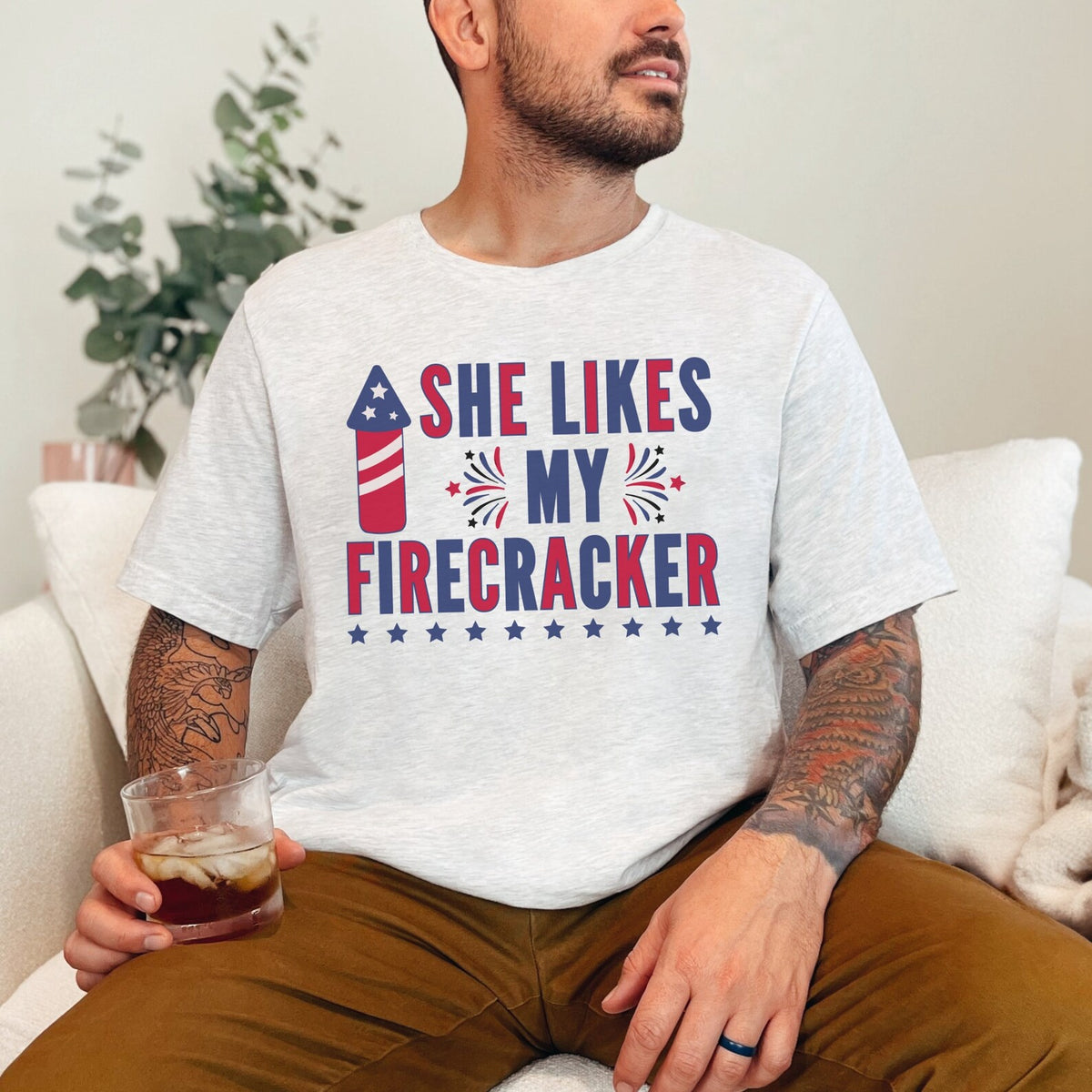 Funny 4th Of July Couples Shirts, I Love The Taste of Freedom Couples Matching Tee, Fireworks Shirt, Patriotic Husband Wife