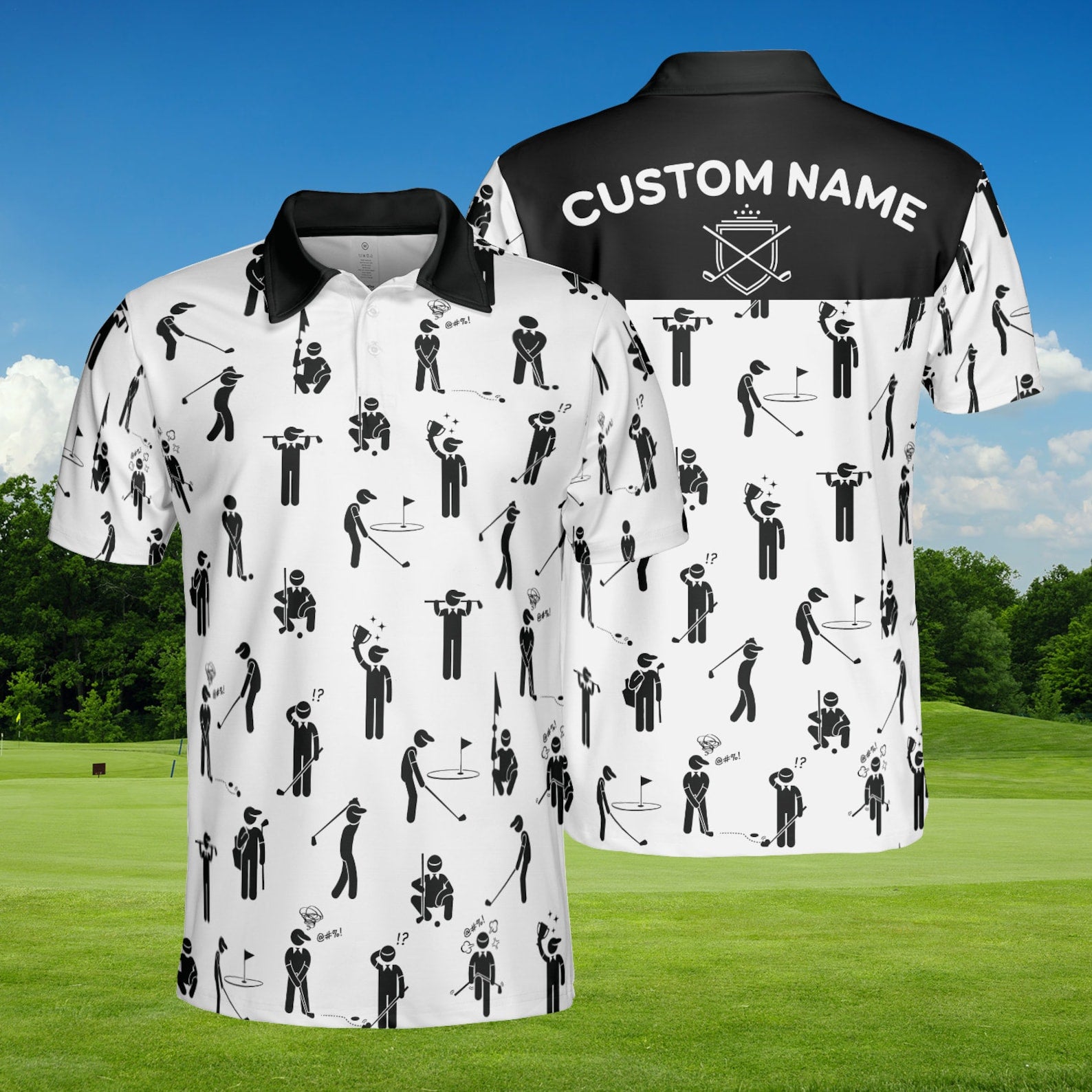 Personalized Sport Golf Polo Shirt, Custom Name Golf Polo Shirt For Golfer, Gift For Golfer, Matching Golf Teams Polo Shirt, Golf Lover Gift