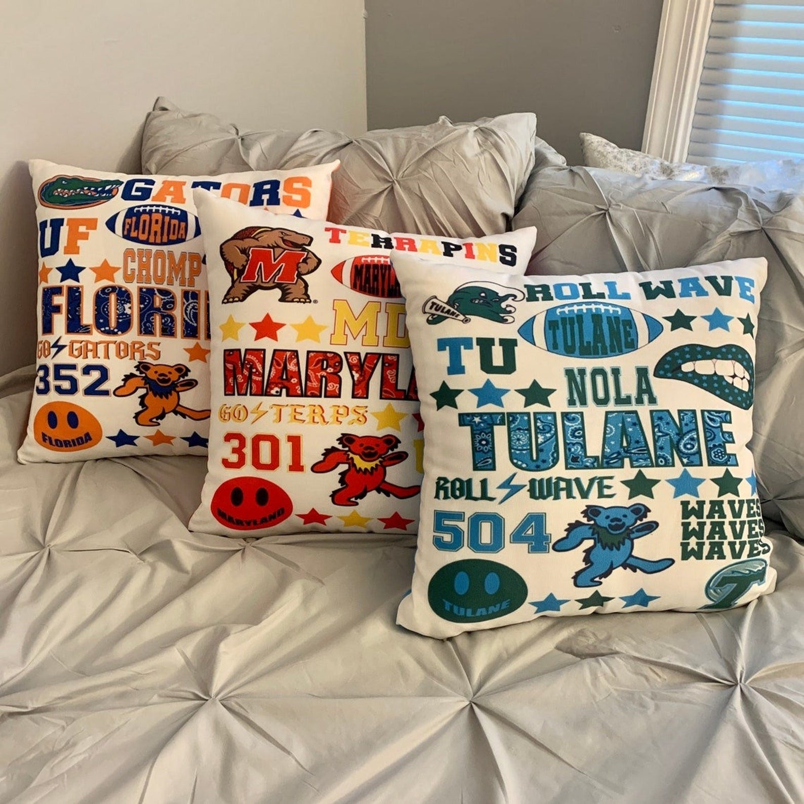 Custom College Pillows, Custom Graduation Pillows, Graduation Gift, College Pillows, Custom School Pillows, Bed Party Pillows