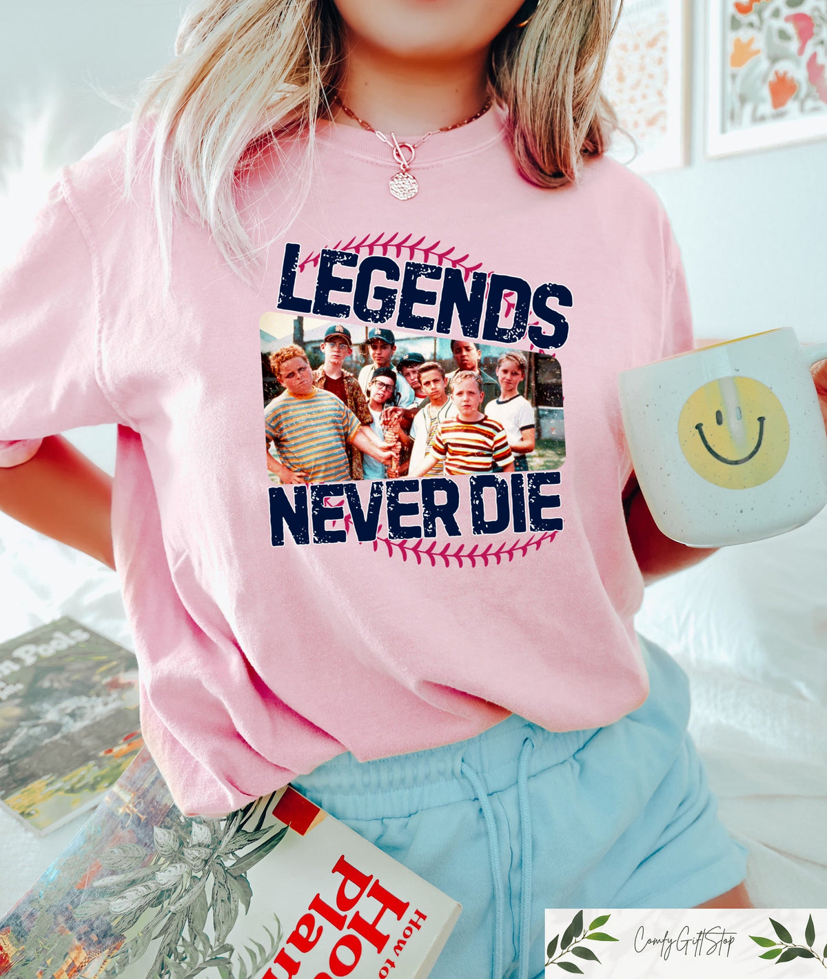 Retro Comfort 1990s Sandlot Legends Never Die Shirt, Baseball T-Shirt, Baseball Squad Crew Shirts, Baseball Team Tee