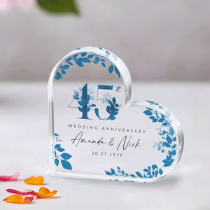 45th Anniversary Gift, Personalized 45th Anniversary Plaque, 45th Wedding Anniversary Gift for Parents, Custom Sapphire Anniversary Keepsake
