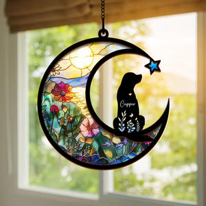 Personalized Loss Of Dog Sympathy Gift| Loss of Dog Gift| Dog Remembrance Gift| Custom Dog Memorial Suncatcher|Pet Memorial Gift| Car decor