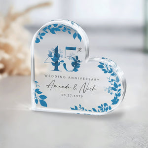 45th Anniversary Gift, Personalized 45th Anniversary Plaque, 45th Wedding Anniversary Gift for Parents, Custom Sapphire Anniversary Keepsake