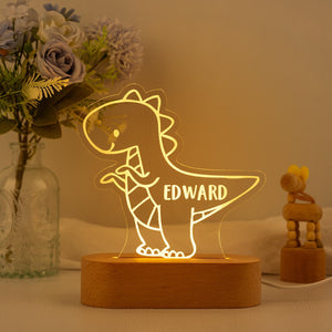 Dinosaur Night Light,Custom Name Night Light,Cute Night Light,Baby First Birthday Gift,Baby Nursery Decor,Newborn Shower Gift,1st Xmas Gift