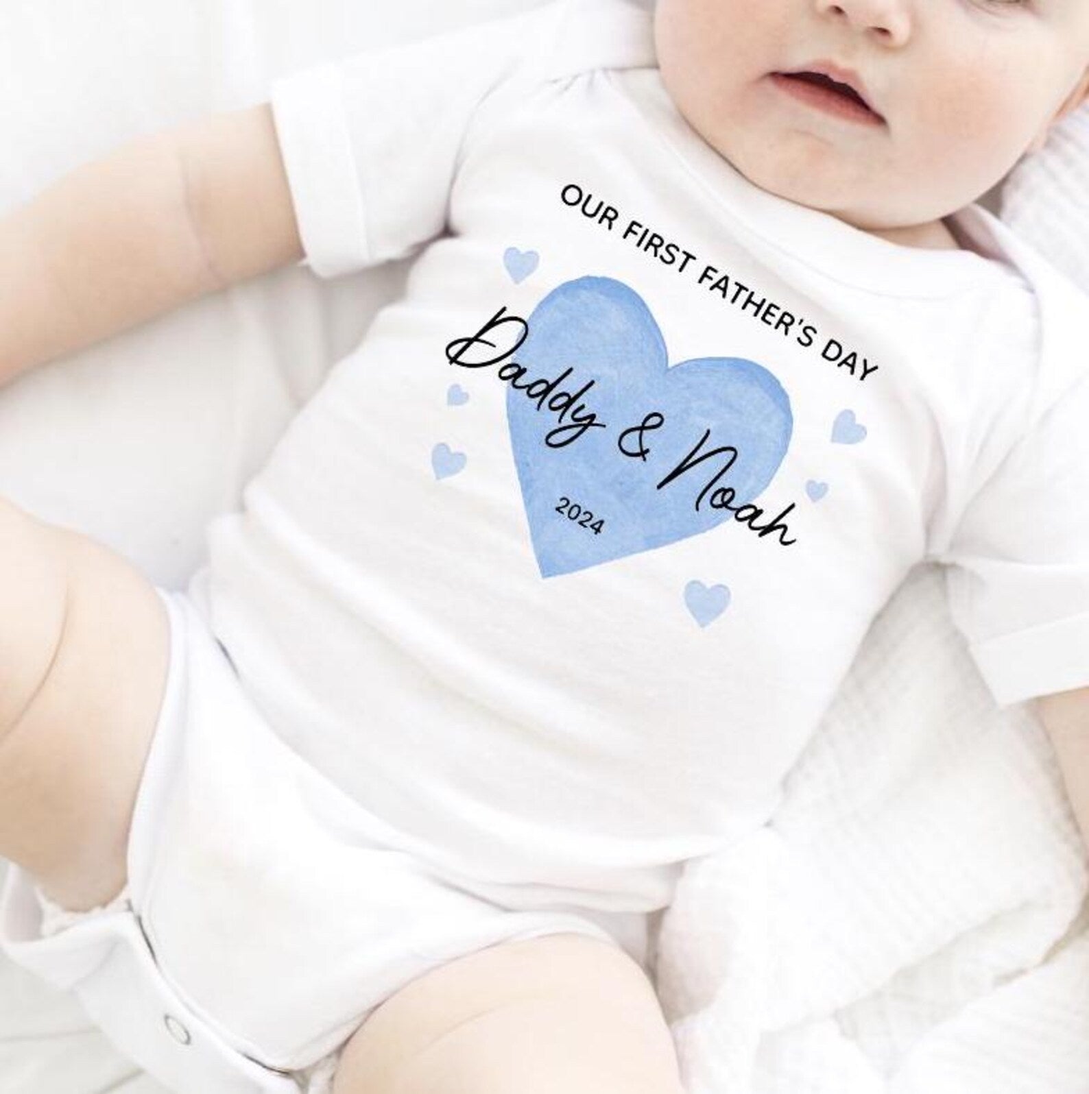 Our First Father's Day baby bodysuit, Daddy & Me baby romper, Personalised baby bodysuit, Personalised Fathers Day, First Fathers Day Gift