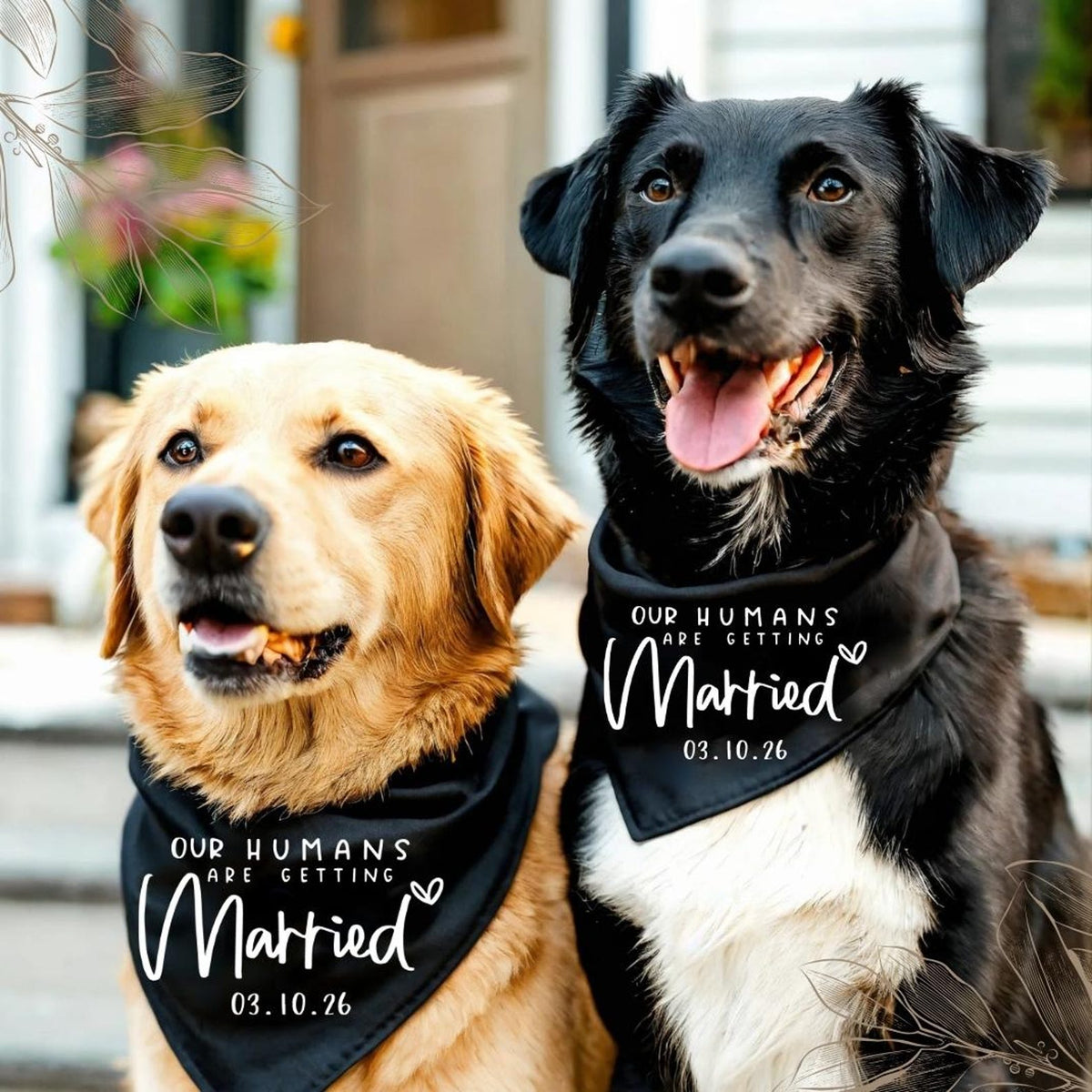 My Humans are Getting Married Bandana Bandana Dog Bandana Engagement Bandana Engagement Announcement Dog Bandana Dog wedding bandana