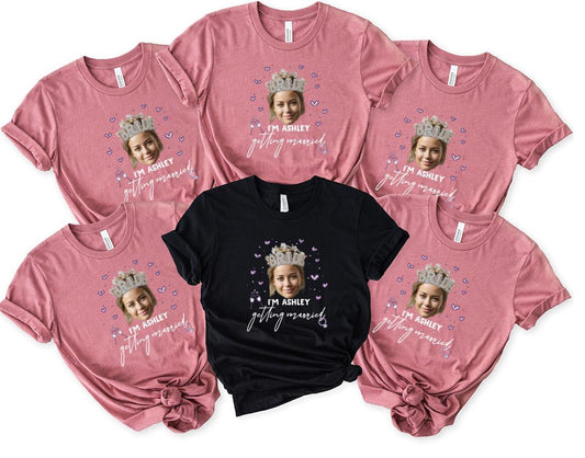 Custom Bachelorette Party Face Shirt, Custom Photo Shirts, Bride Shirts, Matching Bridal Party Tshirts, Bridesmaid Shirts, Girls Trip Shirts