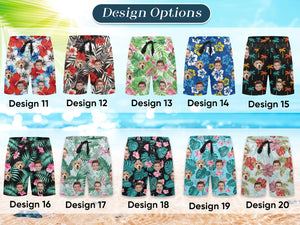 Personalized Face Swim Trunks: Custom Men's Bathing Suit, Father's Day Gift