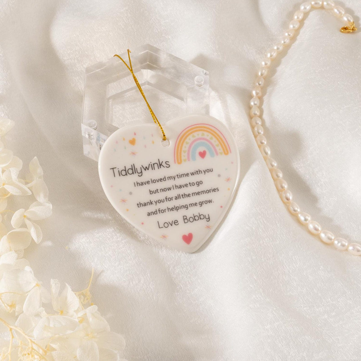 Thank You Gift for Nursery Worker, Personalized Nursery Rainbow Gift, Thank You for Helping Me Grow Bauble, Childminder Nursery Teacher Gift