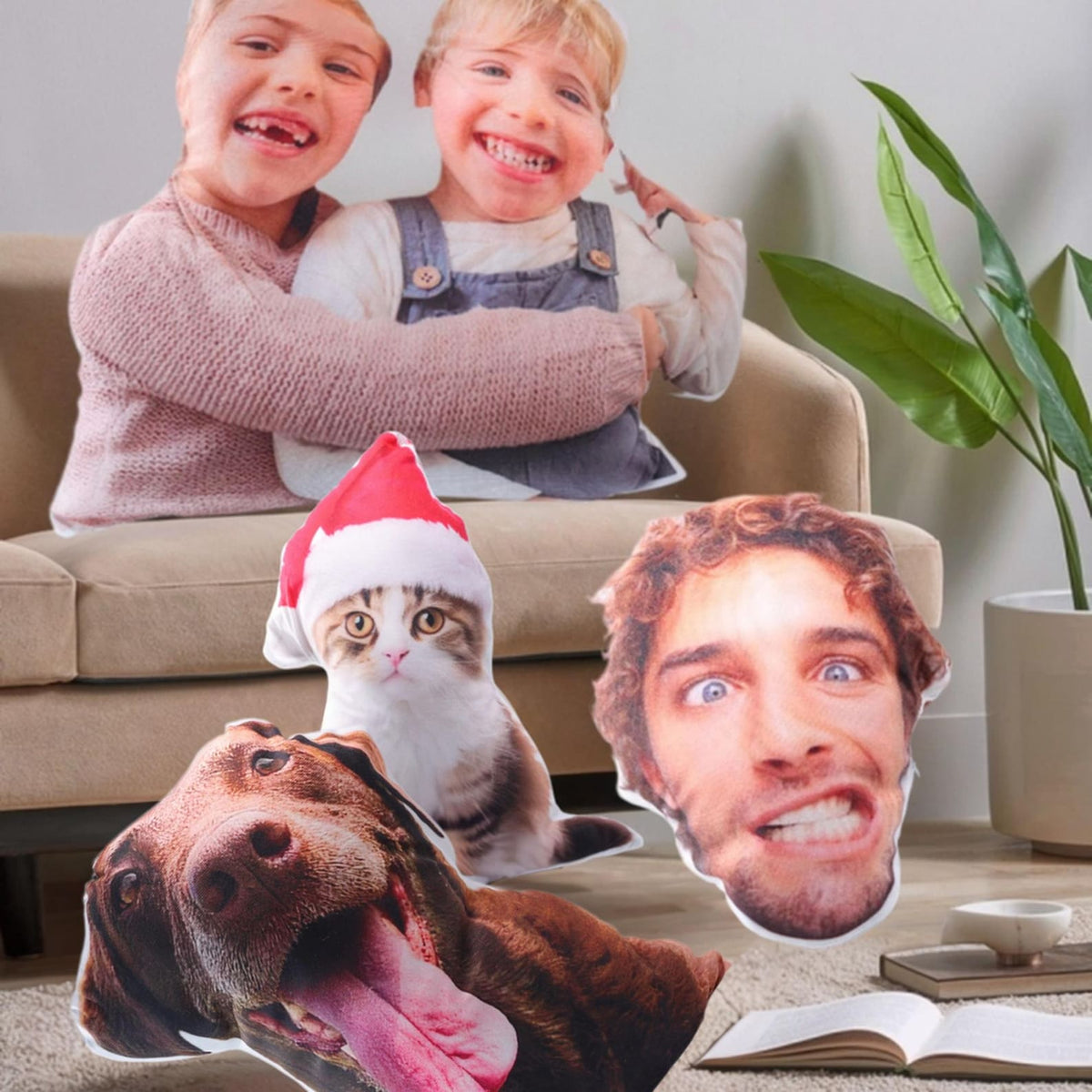 Customizable Couple Pillow with Picture, Valentine s Day Gift, Personalized 3D Photo Pillow, Pet Memorial Gift, New Home Gift for Couple