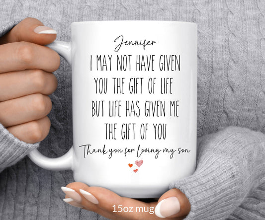 Daughter In Law Gift, Future Daughter In Law Mug Gift for Bride to be, Wedding Gift, Son's Wife for Birthday Gift, Coffee Cup