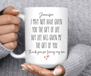 Daughter In Law Gift, Future Daughter In Law Mug Gift for Bride to be, Wedding Gift, Son's Wife for Birthday Gift, Coffee Cup