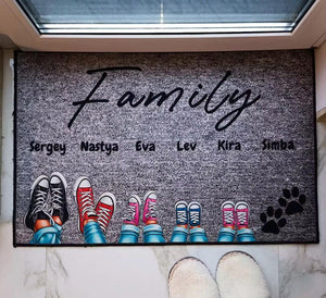 Personalized Family Gift | Personalized Gifts For Her | Gift For Women | Custom Door Mat | Gift For Mom Dad | Front Porch Decor | Door Mat