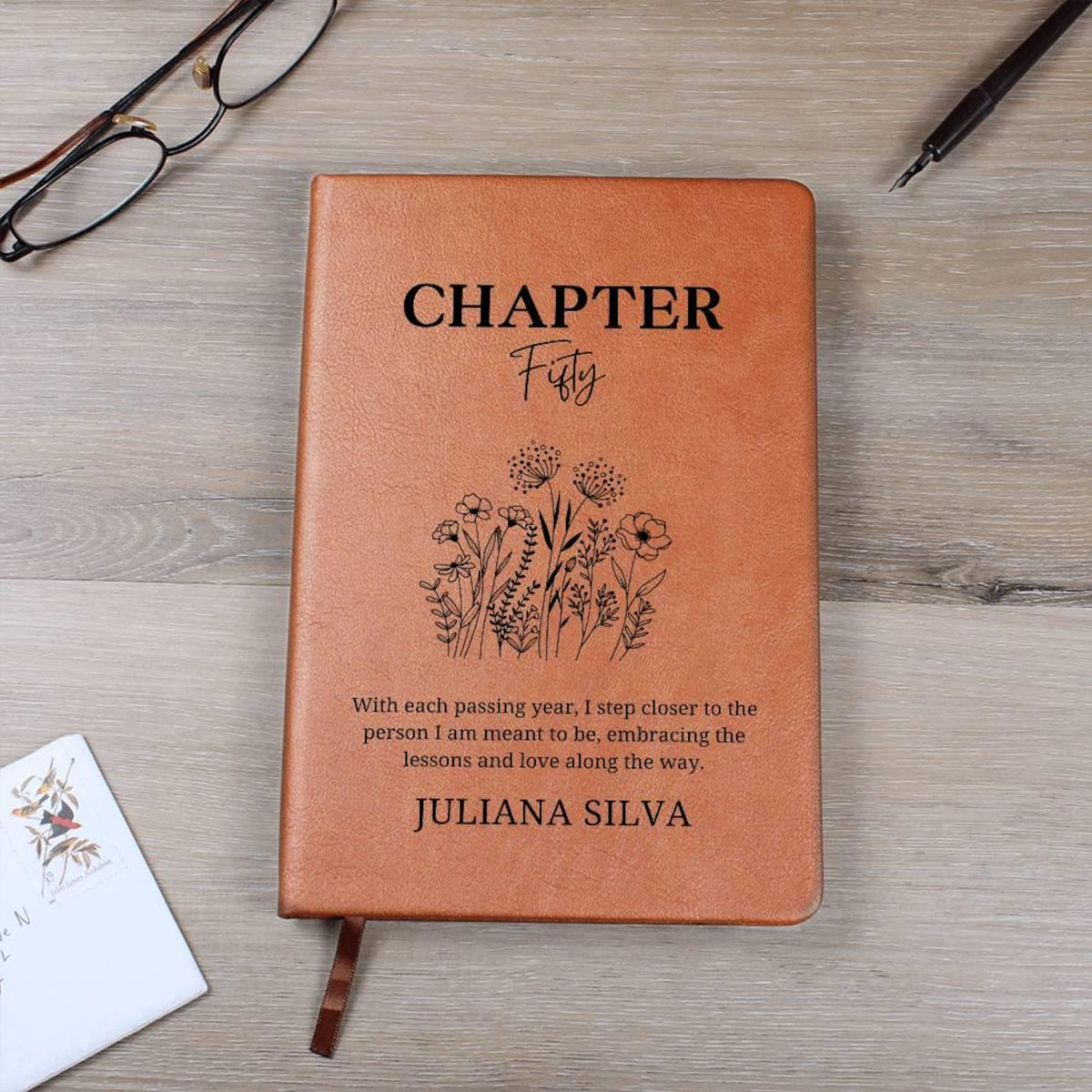 50th Birthday Gift Turning Fifty Notebook, 50 Years Old Gift for Her or Him, 50th Birthday Gift for Sister Aunt Bestie Coworker Name Journal