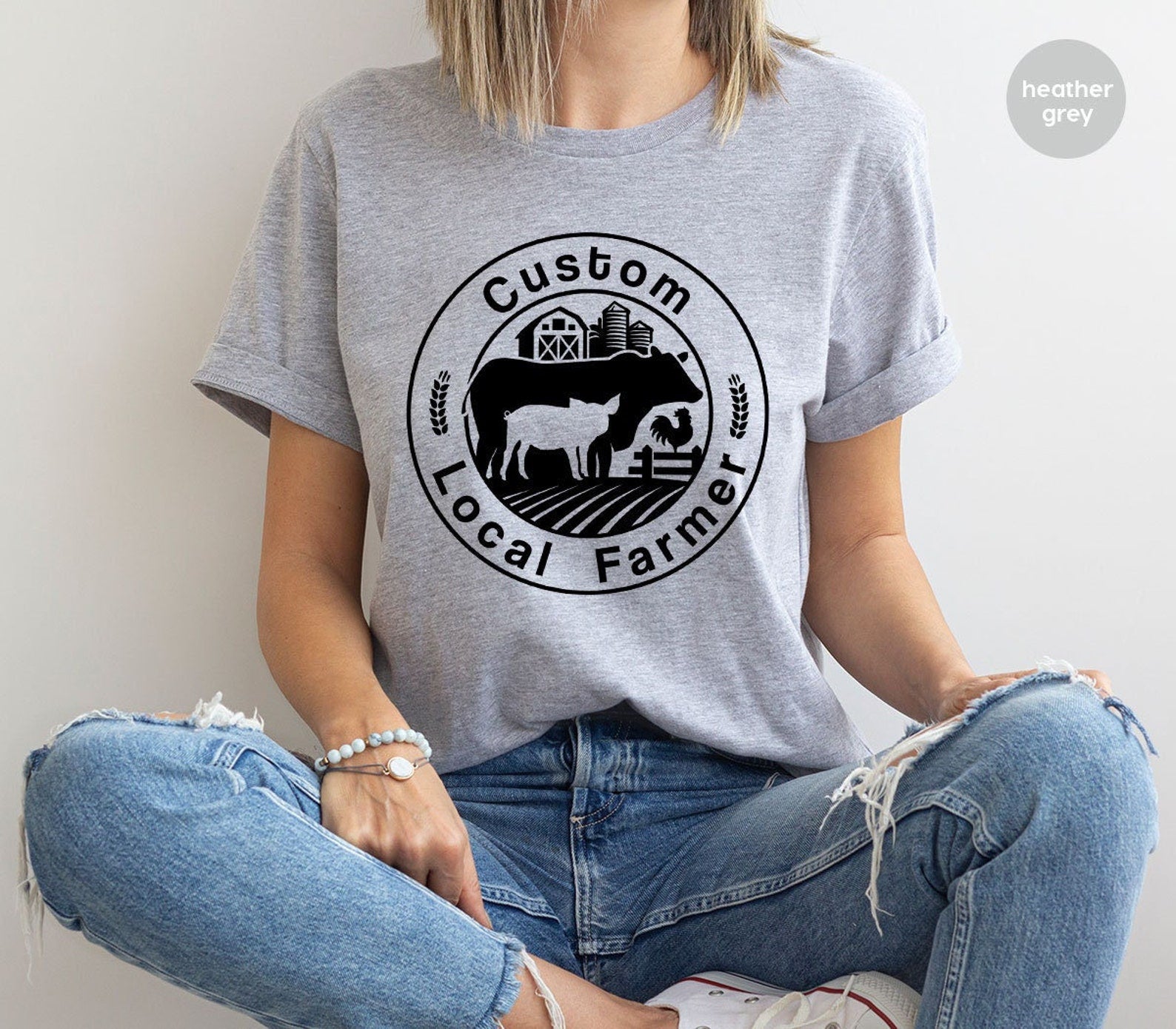 Custom Farm Shirt, Farm Animals Outfit, Personalized Gifts, Local Farmer Clothing, Customized Tshirt, Gift for Her, Shirts for Women