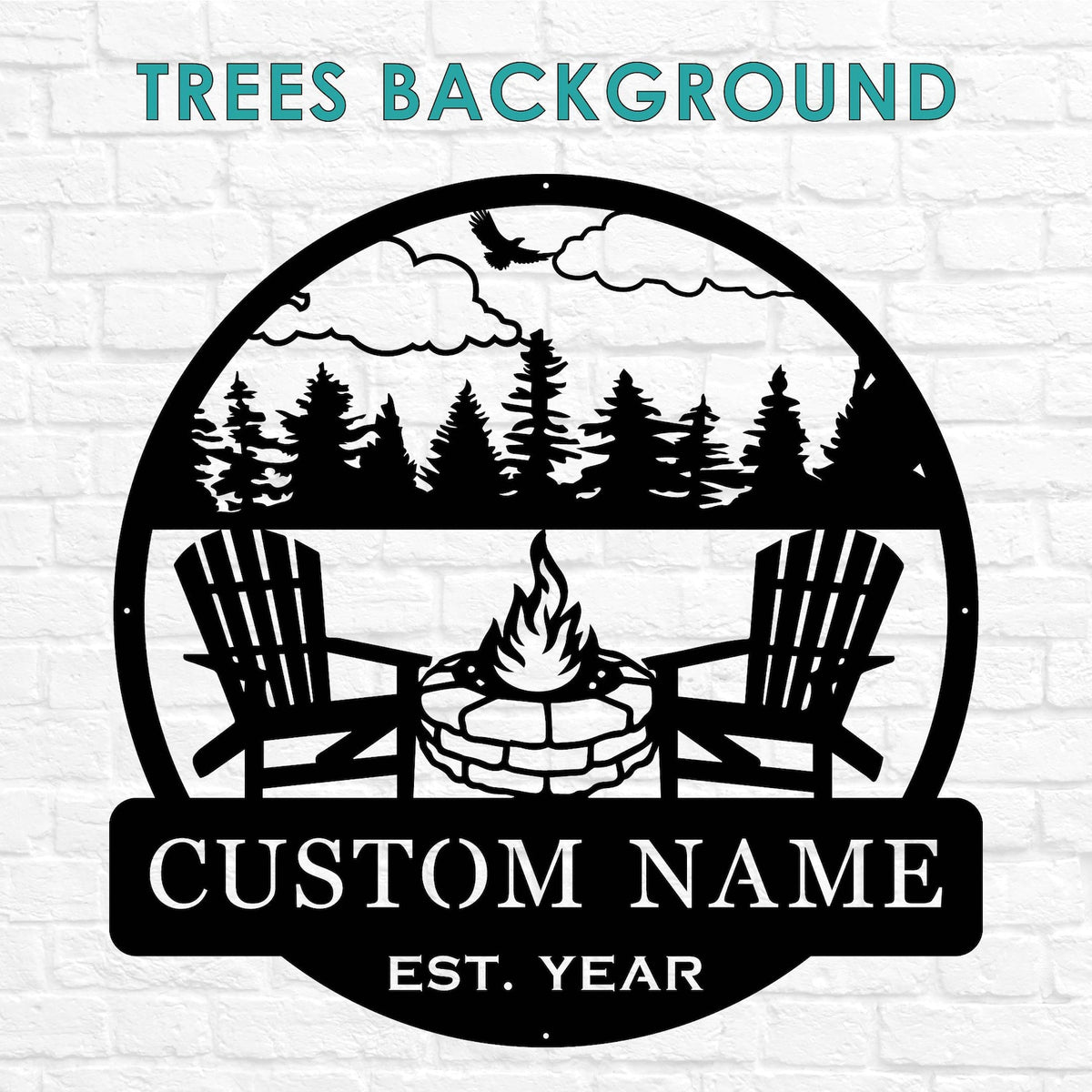 Custom Beach Campfire Sign | Sunset Beach Nautical Decor, Personalized Camping Gifts, Outdoor Decor Cabin Sign, Campsite Sign, Coastal Decor