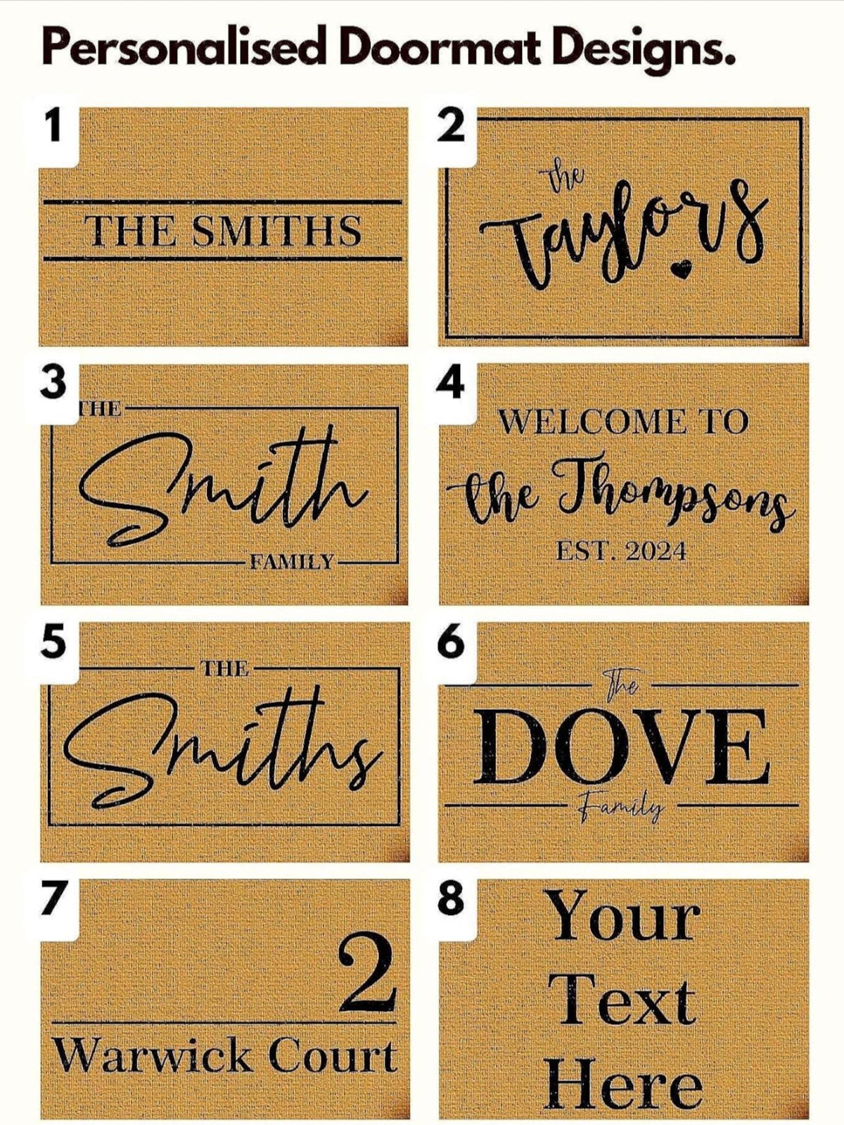 Personalised Doormat - Custom Doormat - Coir Doormat - Custom Welcome Door Mat - Housewarming Gift - Coir Doormat - Home Gift - Doormat