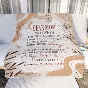 Personalized To My Mom Blanket, Gifts For Mother's Day, Mommy Gift from Daughter and Son, Custom Mom Letter Blankets, Mom's Birthday Gifts