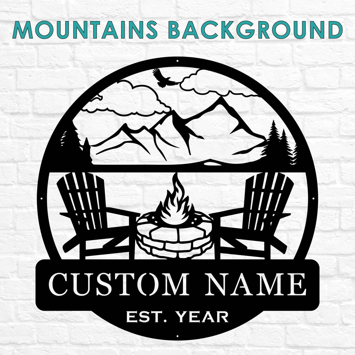 Custom Beach Campfire Sign | Sunset Beach Nautical Decor, Personalized Camping Gifts, Outdoor Decor Cabin Sign, Campsite Sign, Coastal Decor