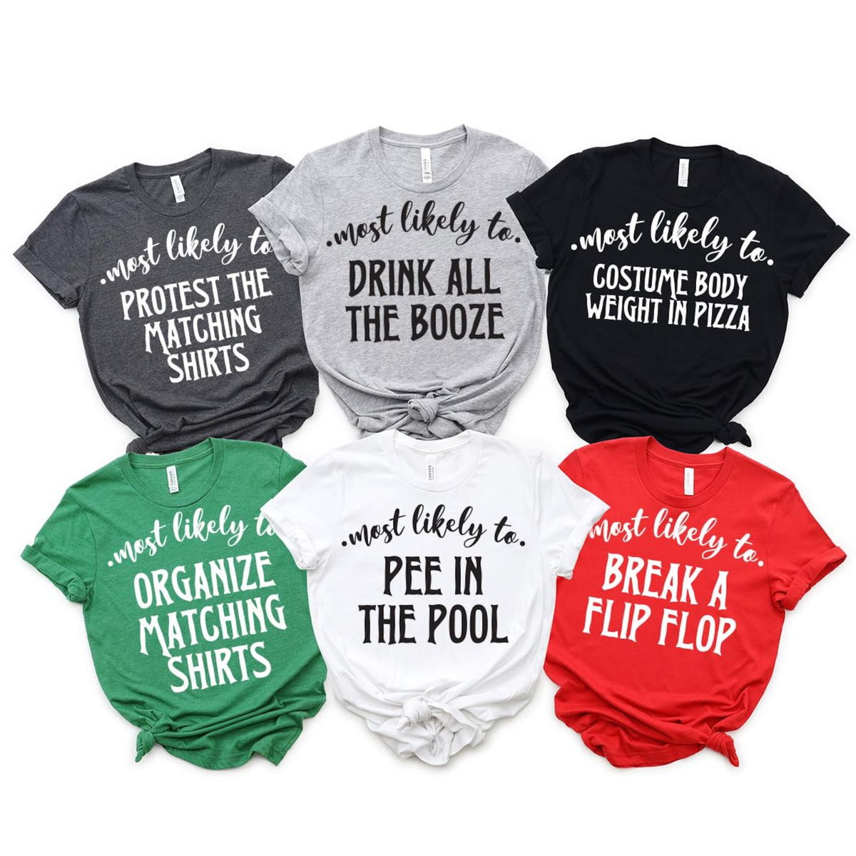 Birthday Party Group Shirt, Funny Bachelorette Matching T-shirt, Most Likely To Party Tees, Personalized Party Group Shirt, Group Gift