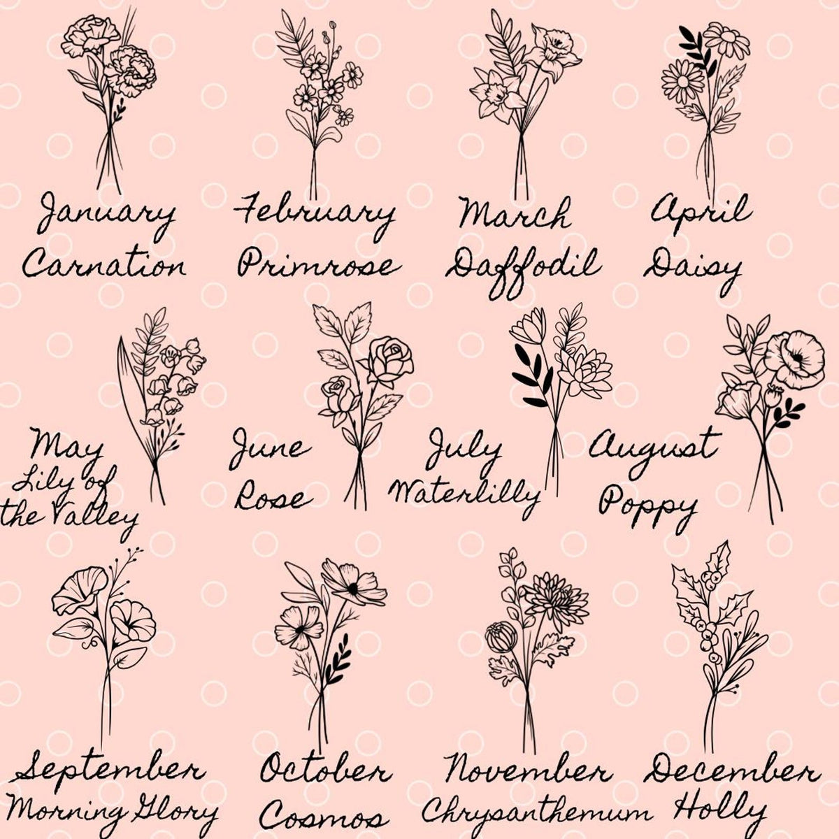 Personalized Birth Flower Glass Cup With Name, Iced Coffee Glass, Birth Flower Gift, Bridesmaid Proposal, Flower Girl Proposal