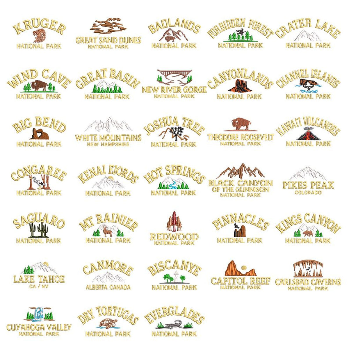 National Park Embroidered Cap Washed Cap Park Hat Travel Hat Baseball Hat Nature hat Camping Hat Road Trip Hat Mountain Hat Hiking Cap