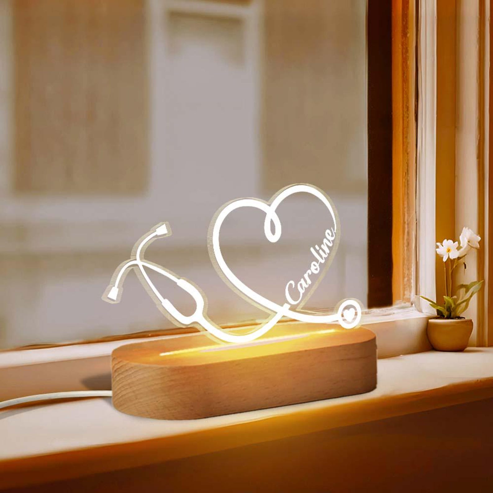 Personalized Nurse 3D Led Night Light, Graduation Gift, Nurse Retirement Gift, Custom 3D Lamp Gift For Nurse, New Nurse 3D Lamp, Nurse Gifts