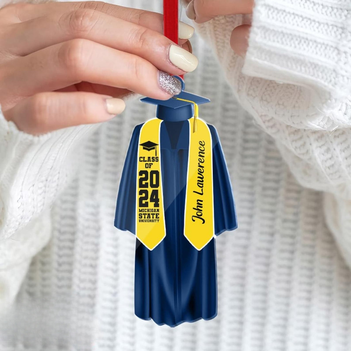 Personalized Graduation Ornament, Personalized Class of 2025 Ornament, High School Graduation Gift, College Graduated, New Graduate Gift